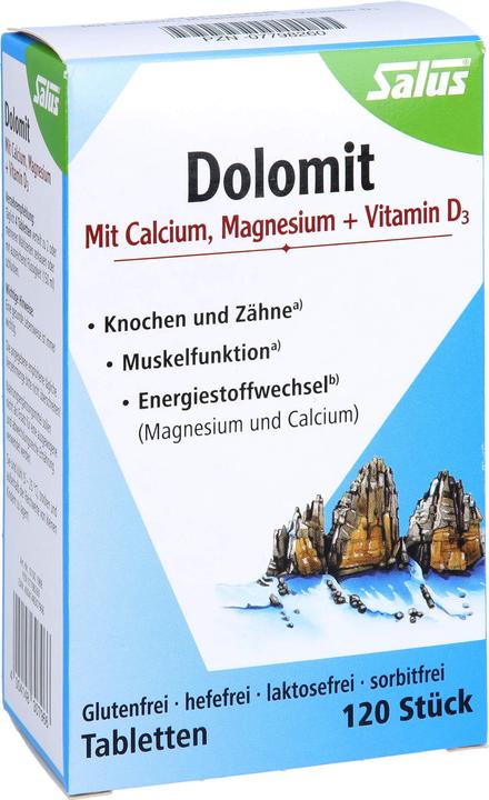 Produktbild Salus Dolomit Magnesium Calcium Vitamin D3 Tabl (120 Stück, Tabletten, 113 g)