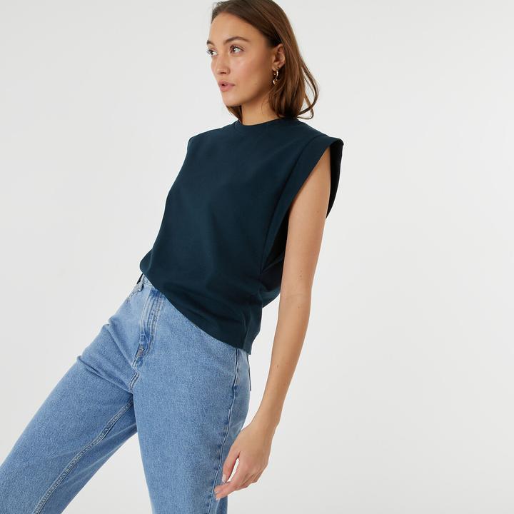 Actual product image La Redoute Collections Sleeveless top with a round neckline (XL)