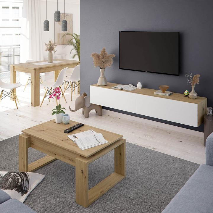 Immagine prodotto CaliCosy Mobile TV sospeso 2 abbattibili e 2 ripiani - L180 cm - Kaway