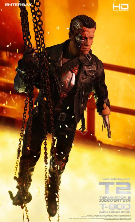 Image du produit Enterbay Terminator 2 HD Masterpiece Figurine T-800 Battle Dam