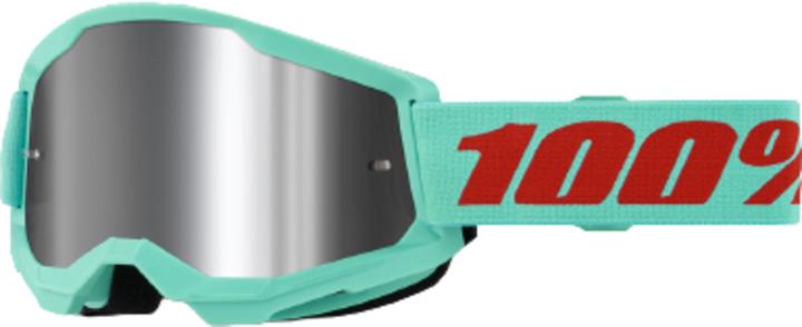 Actual product image 100% STRATA 2 Goggle Maupiti - Mirror Silver Lens (Maupiti, Mirror Silver)