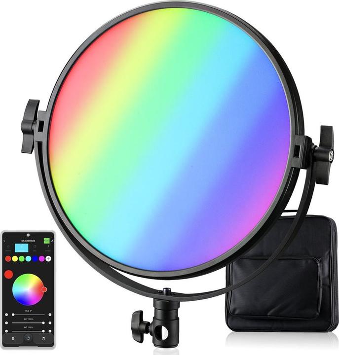 Actual product image Bresser BR -S60 RGB LED Studiolamp - BI -Color Function - 60 Watt - Operation possible via App - Inc (Studio light)