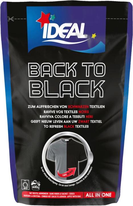 Ideal / Eswacolor Back 2 Black (1 Washing cycles, Liquid detergent)