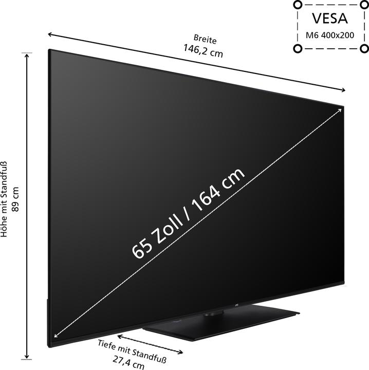 Immagine prodotto JVC LT-65VUQ3455 LED-TV UHD QLED TIVO (65", QLED, 4K, 2024)