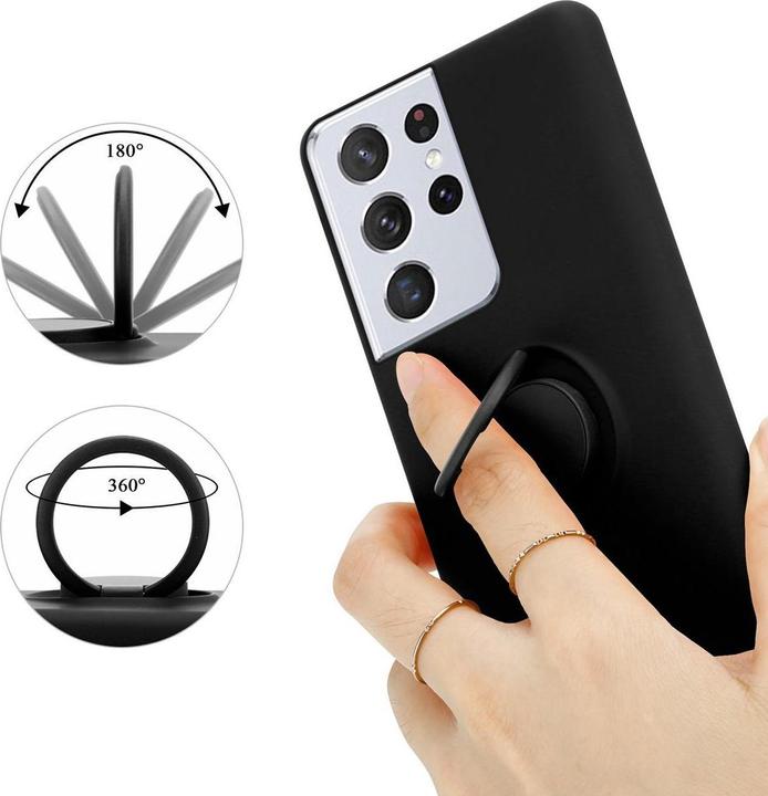 Actual product image Cadorabo TPU Liquid Ring Silicone Case Cover (Samsung Galaxy S21 Ultra)