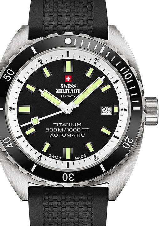 Produktbild Swiss Military SMA34100.07 Diver Titanium Automatik 42mm 30ATM (Taucheruhr, 42 mm)