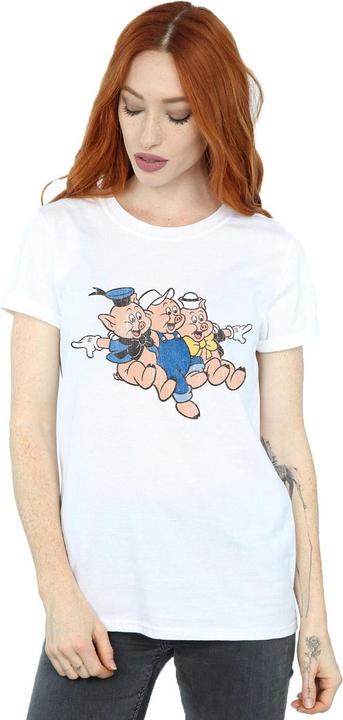 Immagine prodotto Disney Three Little Pigs Jump Maglietta Ampia Donna (4XL)