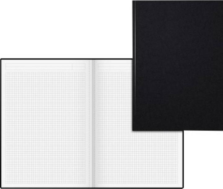 Produktbild König & Ebhardt Notizbuch A4 kariert schwarz 96Blatt perforierte Seiten (A4, Kariert, Harter Einband)
