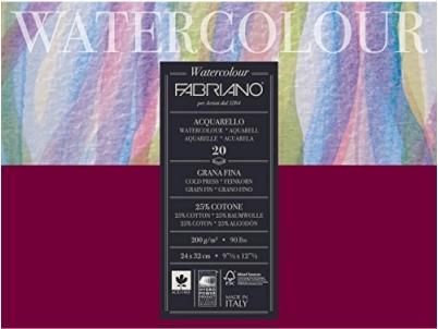 Produktbild Fabriano Aquarellblock 20 x 20 cm, 200g/m2, 20 Blatt (20 x 20 cm, Harter Einband)