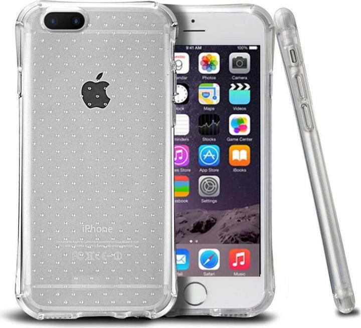 Screenguard Apple iPhone 8 Plus Crystal Clear Bumper Dots Hülle (Apple iPhone 8 Plus)