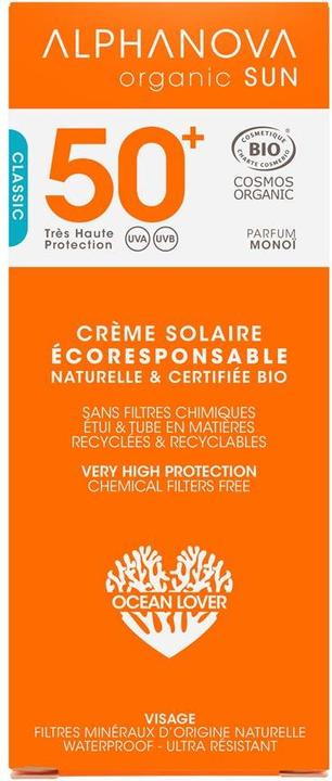 Produktbild Alphanova SUN Sonnencreme Monoï Bio SPF50+ 50 ml (Sonnencreme Gesicht, SPF 50+, 50 ml, 73 g)