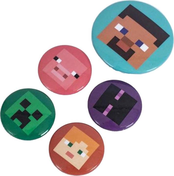 Actual product image Minecraft Faces Badge (Pack of 5)