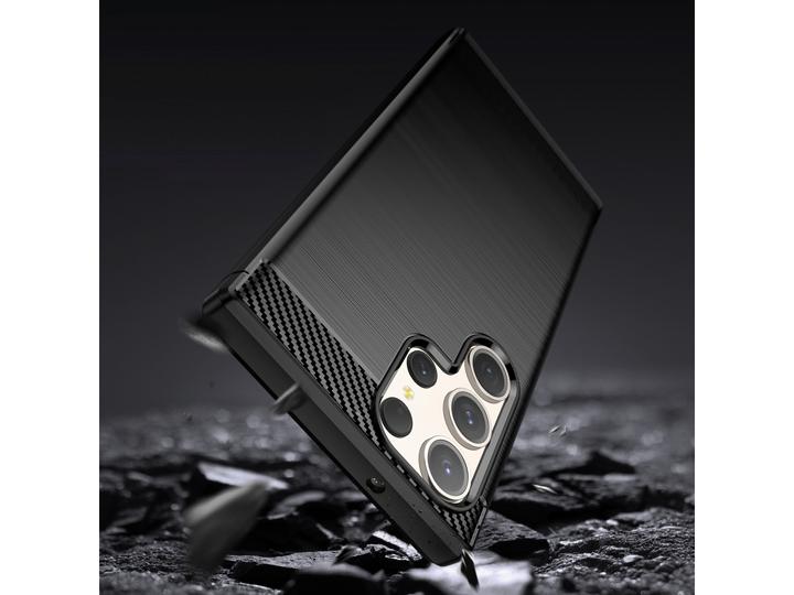 Image du produit Screenguard Étui en TPU souple carbone brossé (Samsung Galaxy S23 Ultra)