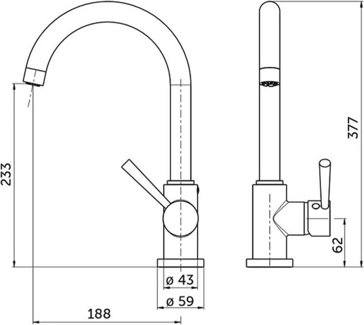 Actual product image Schütte CORNWALL Spültischarmatur Niederdruck