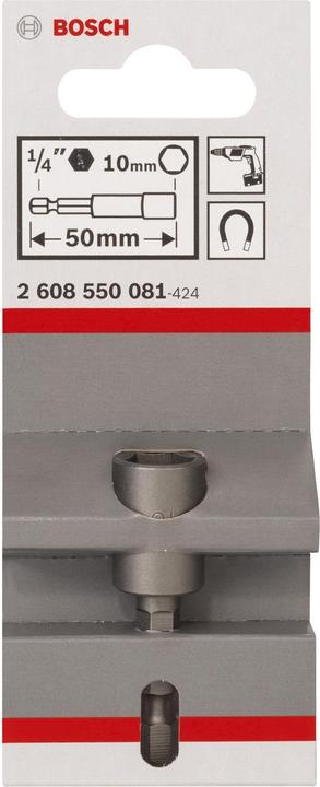 Actual product image Bosch Professional Zubehör Socket spanner, 50 x 10 mm, M 6, with magnet (10 mm)