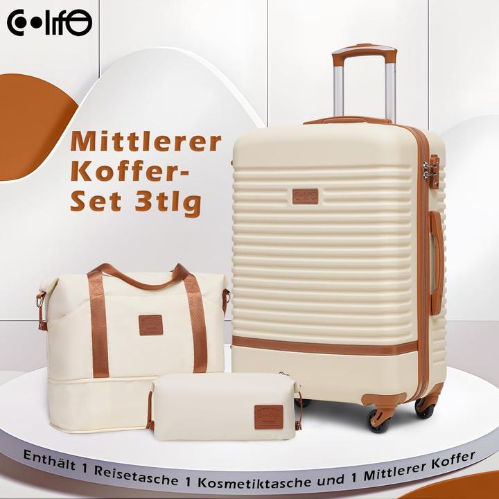 Produktbild Coolife Hartschalen-Trolley Koffer-Set (M (50 - 90l))