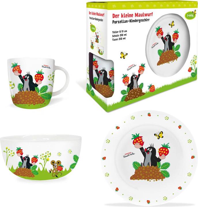 Actual product image Crockery set Mole Strawberry 3 pieces
