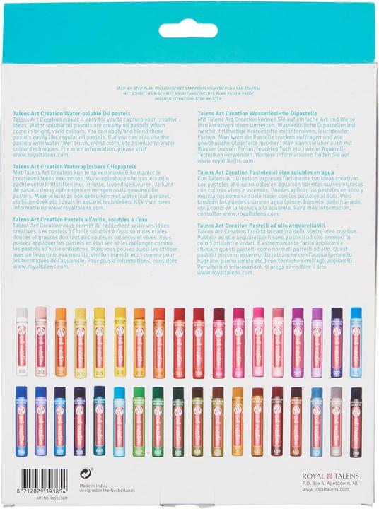 Image du produit Talens Pastel à l'huile soluble dans l'eau, série X36 (Multicolore, 36 x)