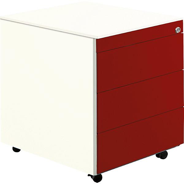 Image du produit Mauser Caisson à tiroirs sur roulettes, h x p 570 x 600 mm, plateau en acier, 3
