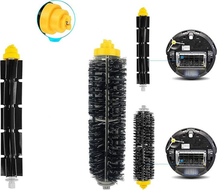 Produktbild Werkstein Ersatzbürsten & Hepa-Filter für iRobot Roomba Staubsauger 500/600 – Reinigungsset (13-tlg.)