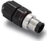 Actual product image Moxa Solder type M12 connector, male 4-pin, D-coded, IP68-rated
