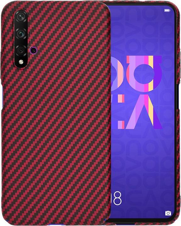 Image du produit Techsuit - Carbonite FiberShell - Huawei Nova 5T / Honor 20 - Red (Huawei Nova 5T, Taxe 20)
