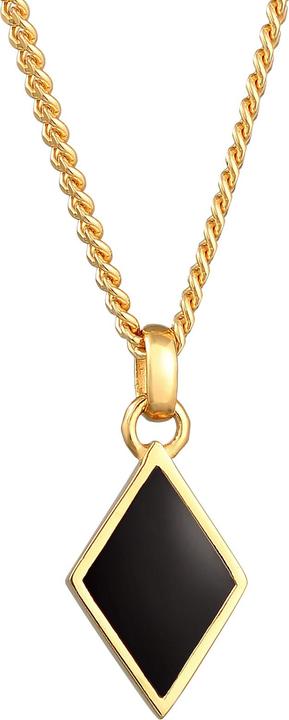 Actual product image Kuzzoi Necklace rhombus enamel geo style 925 silver (925 sterling silver, Enamel, 55 cm)