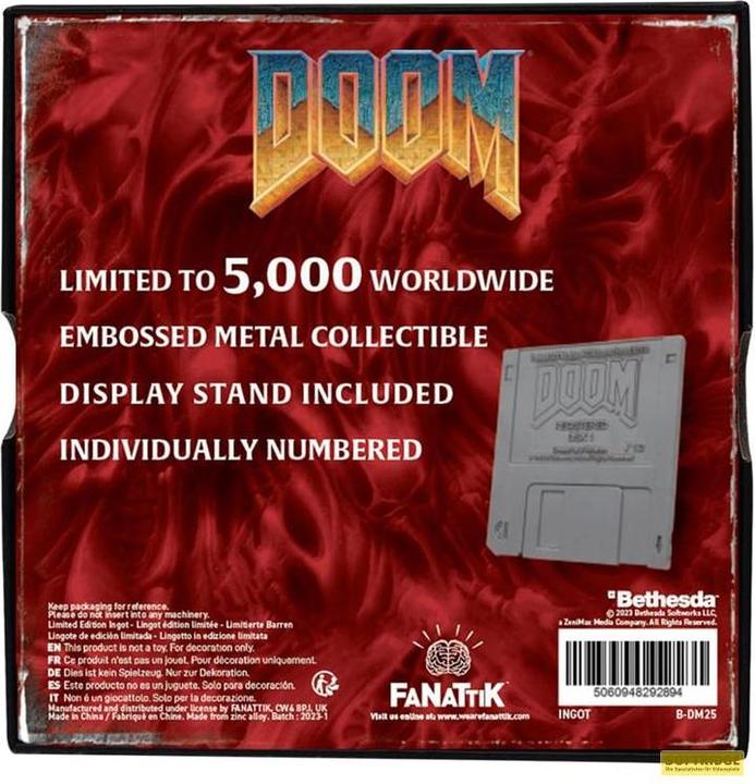 Produktbild Fanattik Doom Eternal réplique Floppy Disc Limited Edition