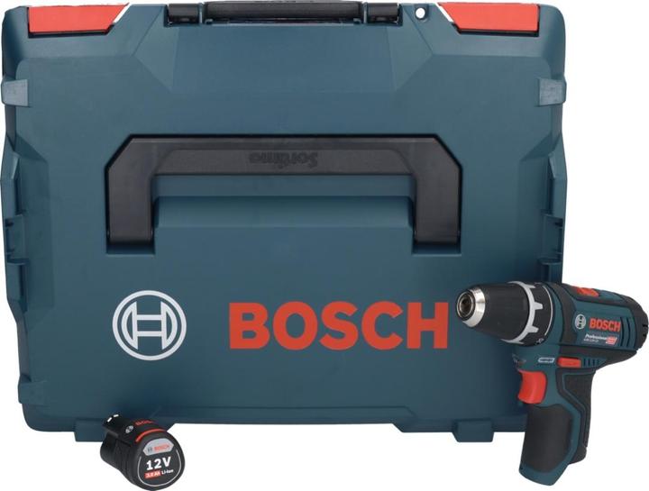Actual product image Bosch Professional Bosch GSR 12V-15 Professional Cordless Combi Drill + 1x Battery GBA 3.0 Ah + Carry Case L-Boxx - wit (Rechargeable battery operated)