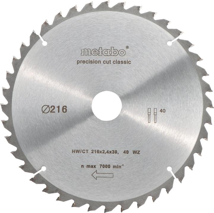 Productafbeelding Metabo Cirkelzaagblad HW/CT