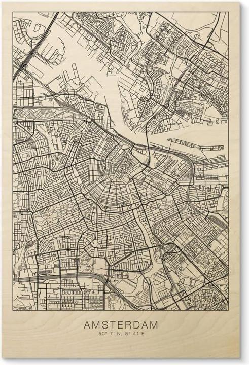 Produktbild Trenddeko Stadtplan Amsterdam (30 x 45 cm)