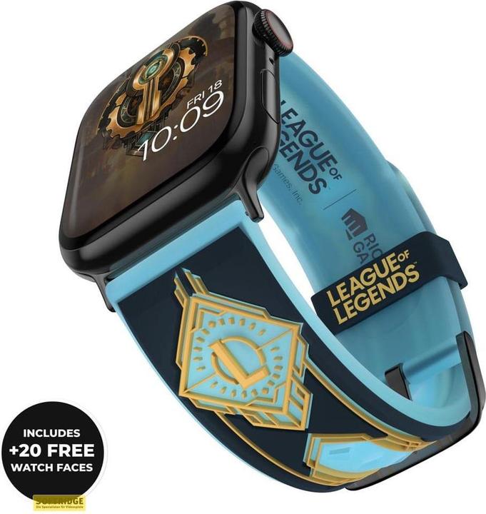 Produktbild Moby Fox League of Legends bracelet pour smartwatch Sculpted 3D Hextech Magic (22 mm, Silikon, Edelstahl)