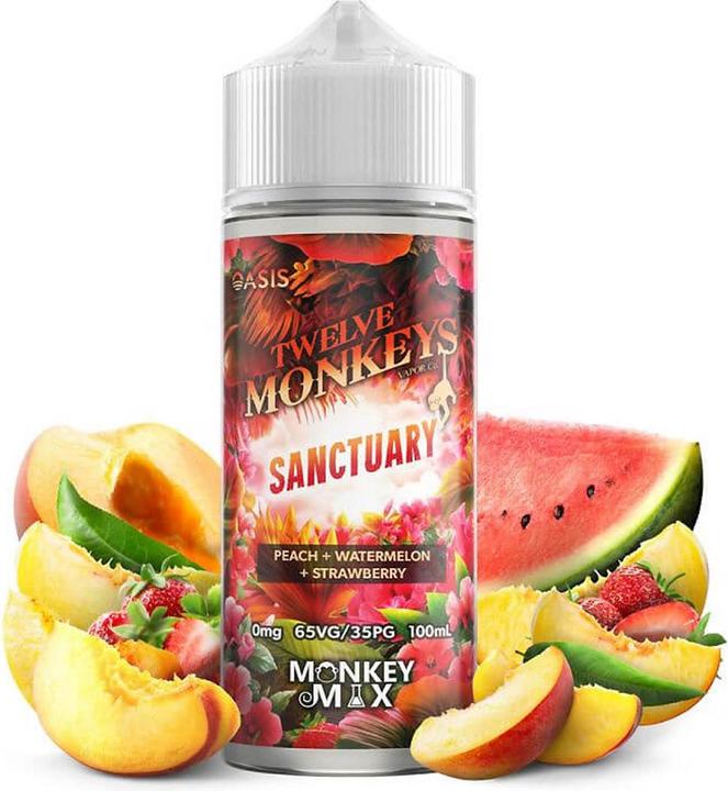 Produktbild Twelve Monkeys Sanctuary 100ml Shortfill (Wassermelone, Erdbeere)
