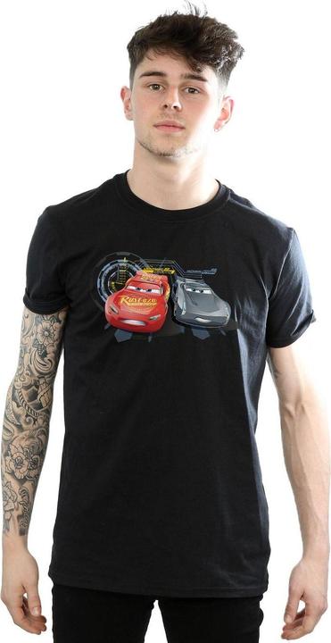 Actual product image Disney Mens Cars Lightning Vs Storm T-Shirt (3XL)