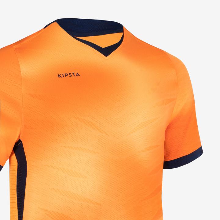 Produktbild Kipsta Damen/Herren Fussball Trikot kurzarm - CLR orange/marineblau (XL)