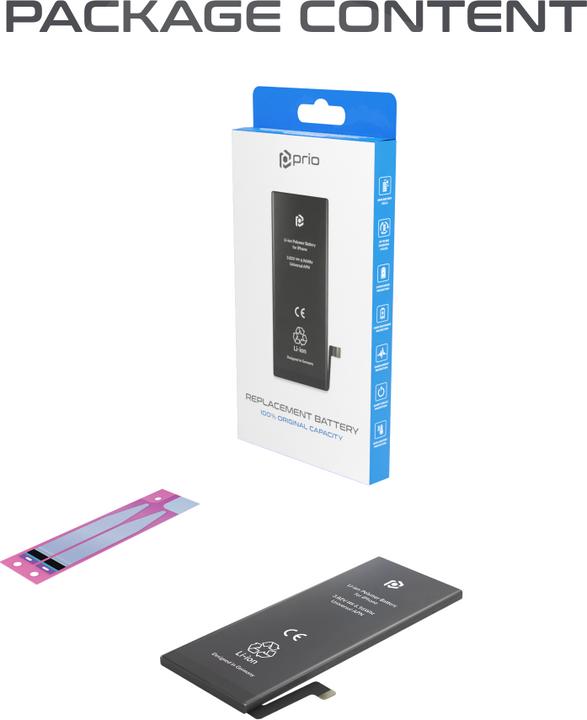 Produktbild prio Akku für iPhone 16 (Universal APN)