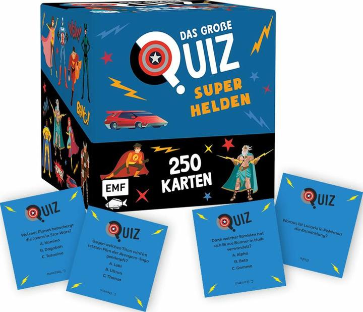 Produktbild Kartenbox: Das grosse Quiz – Superhelden (Deutsch)