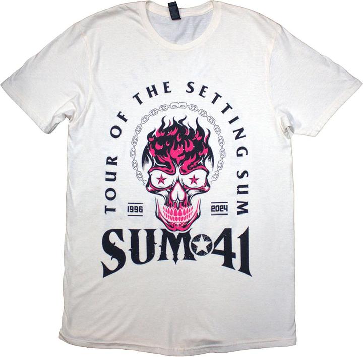 Actual product image Universal Textiles Unisex Adult Tour '24 Skull Back Print T-Shirt (S)