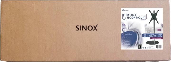 Produktbild Konjac Sponge Sinox StandView TV gulvstand med hjul og drejbar top. 26"-65". Matsort (65", 25 kg)