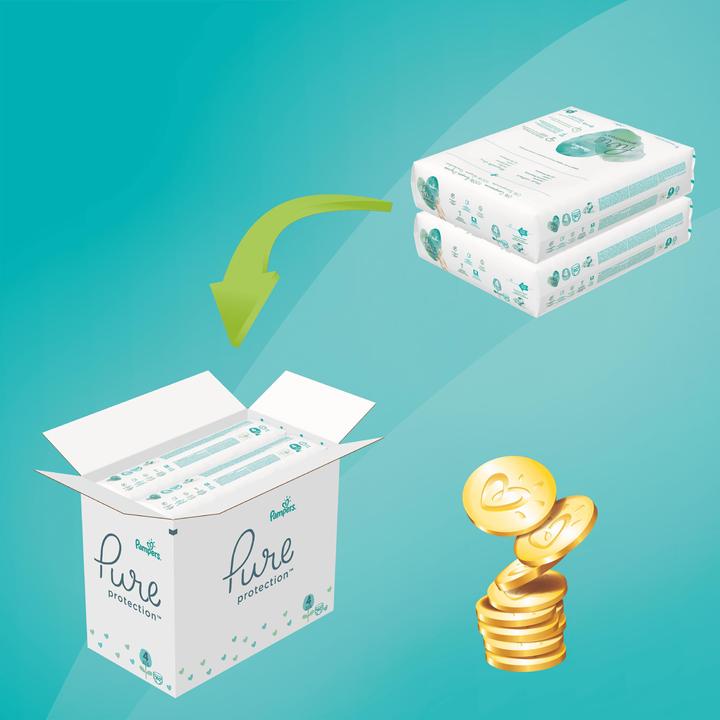 Produktbild Pampers Pure Protection (Gr. 4, Monatsbox, 160 Stück)
