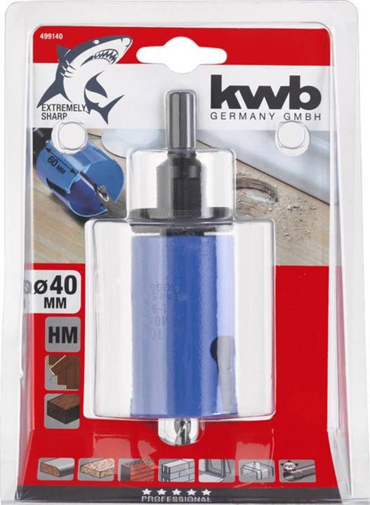 Produktbild kwb Lochsägen Hartmetall bestückt (40 Millimeter)