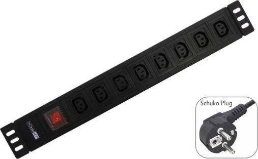 Wp WPN-PDU-G05-08 extension cords and power strips 2 m 8 socket(s) AC Black (2 m, C13)