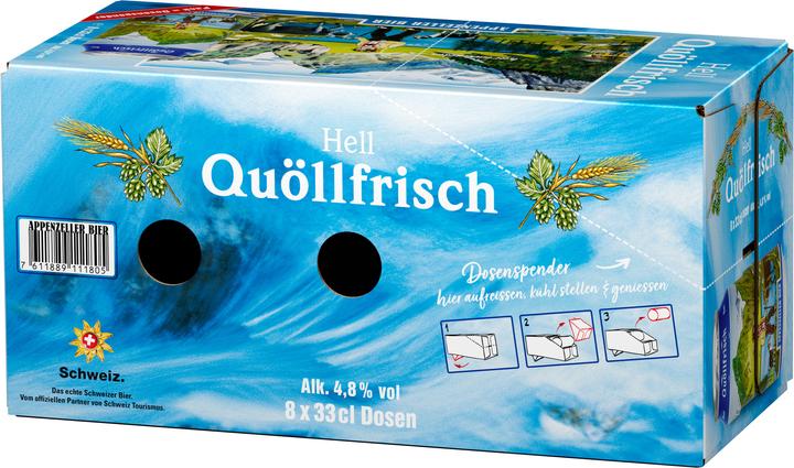 Appenzeller Bier Appenzeller Quöllfrisch Lager (8 x 33 cl)