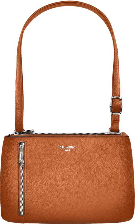 Gallantry Schwarze Handtasche aus genarbtem