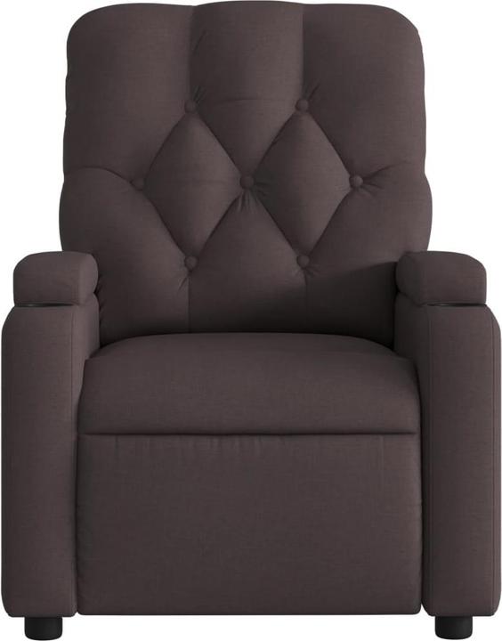 Image du produit VidaXL Fauteuil de massage Fauteuil de télévision Fauteuil de relaxation Tissu marron foncé