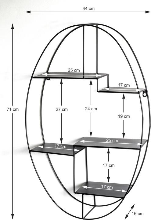 Actual product image HAKU Möbel Wall shelf (44 x 16 x 71 cm)