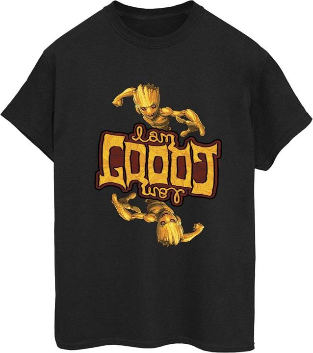 Actual product image Womens/Ladies Guardians Of The Galaxy Groot Inverted Grain Cotton Boyfriend T-Shirt (M)