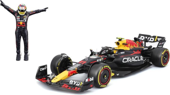 Bburago Red Bull F1 RB19 mit Figur 1/24 Pérez