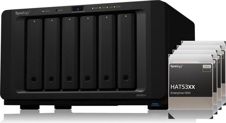 Image du produit Synology DS1621+ LE SYSTÈME (6 x 16 To, Synology HAT 53xx)