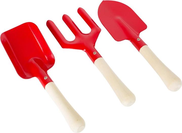 Produktbild small foot Sandkisten Set: 2 Schaufeln, 1 Harke rot